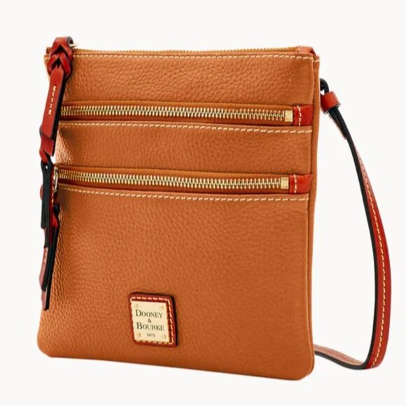 Dooney & Bourke - Pebble Grain Triple Zip Crossbody - Picture 1 of 5